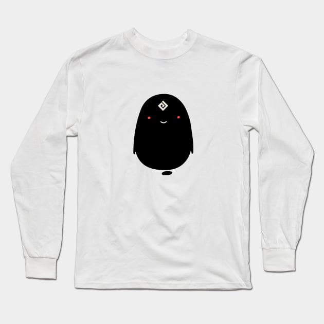Black Spirit Long Sleeve T-Shirt by Mediosa